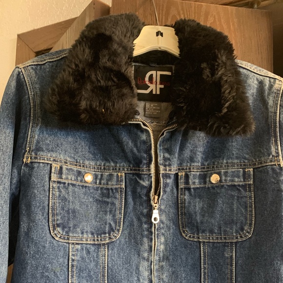 Rafaella Jackets & Coats Rafaela Denim Jacket Fur Collar Excellent